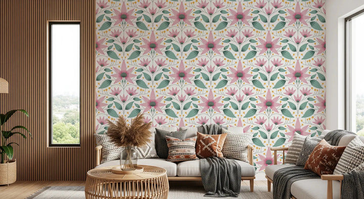 Blossom Symmetry pink Wallpaper⁠