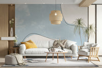 A serene abstract brushstroke wall mural for your decor.

