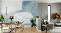 A contemplative gentle wash wallpaper mural for a feature wall.