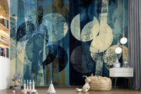 A serene modern pattern wall mural for your decor.