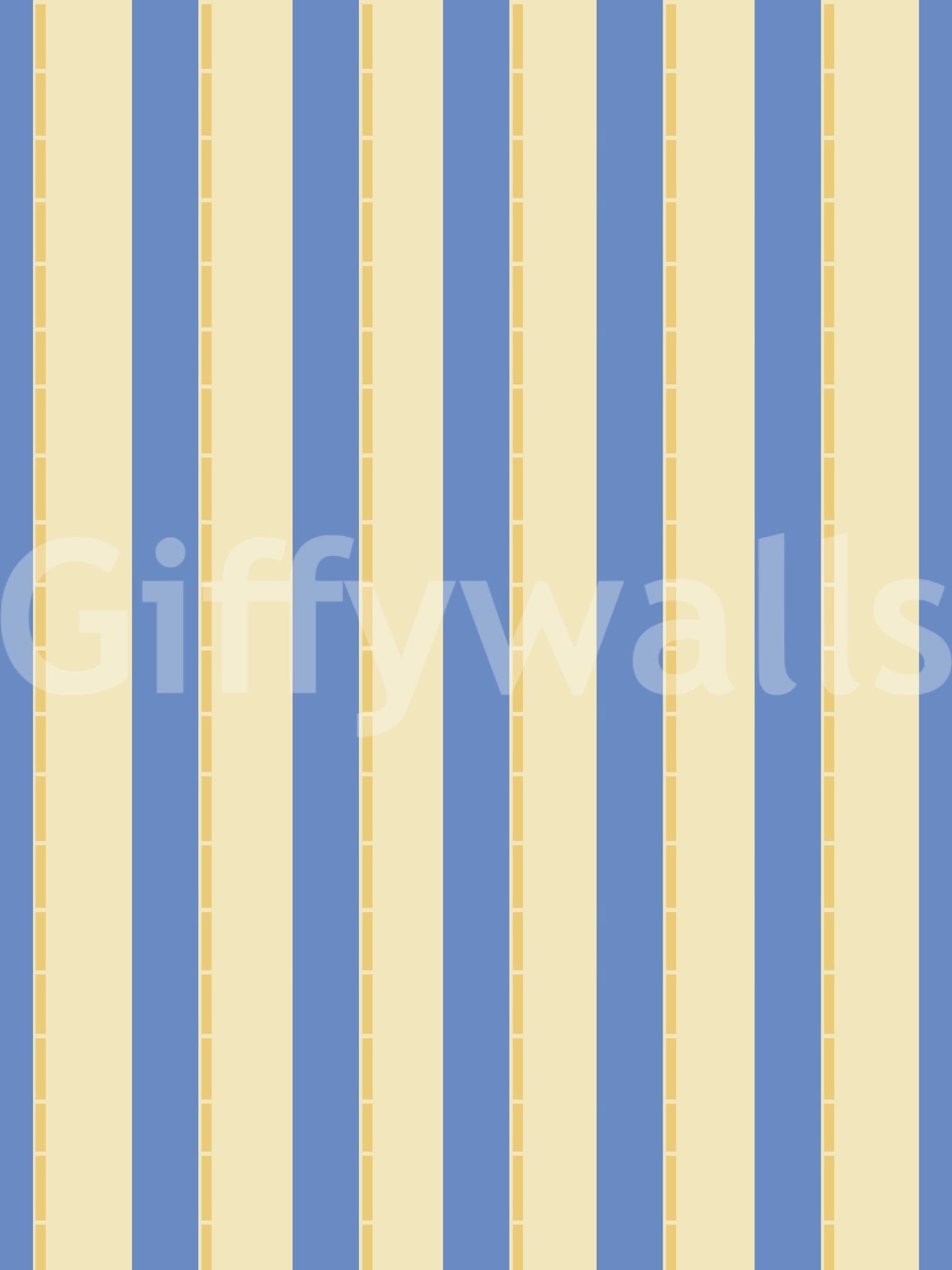 Blue and yellow Candy stripes Wallpaper with a smooth surface and vivid tones.