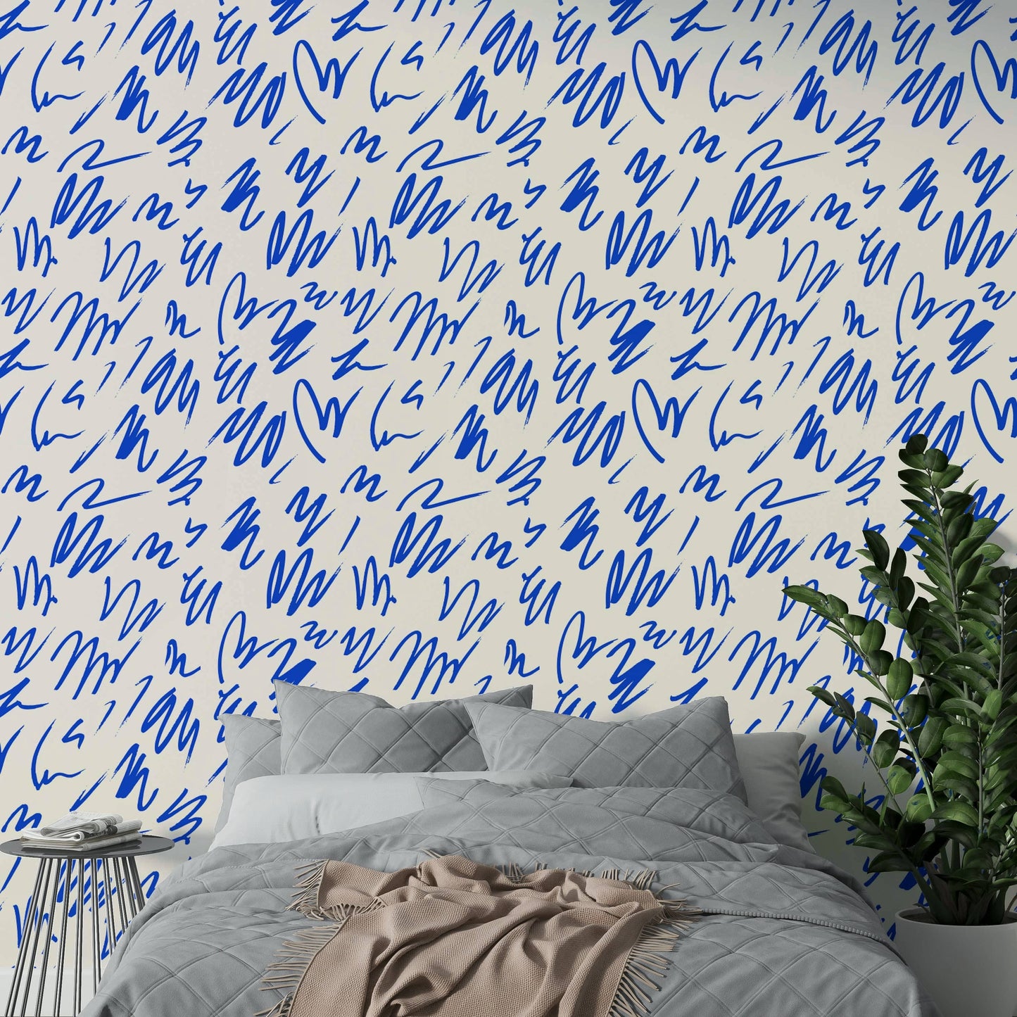 Detailed view of the abstract, organic lines

