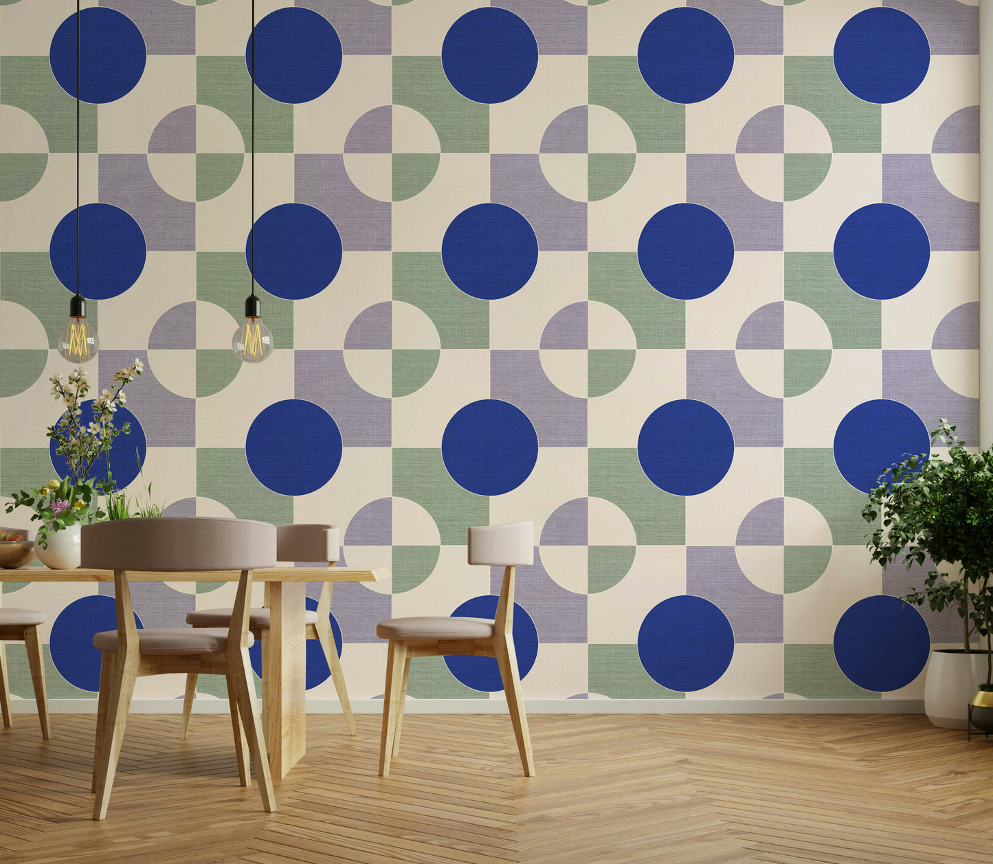 Blue Circle Canvas Wallpaper⁠