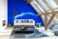 A beautiful modern sky wall mural for a living room.

