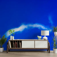 A serene white cloud wall mural for your decor.

