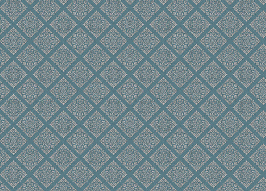 Blue Damask Peel and Stick Wallpaper Mural
