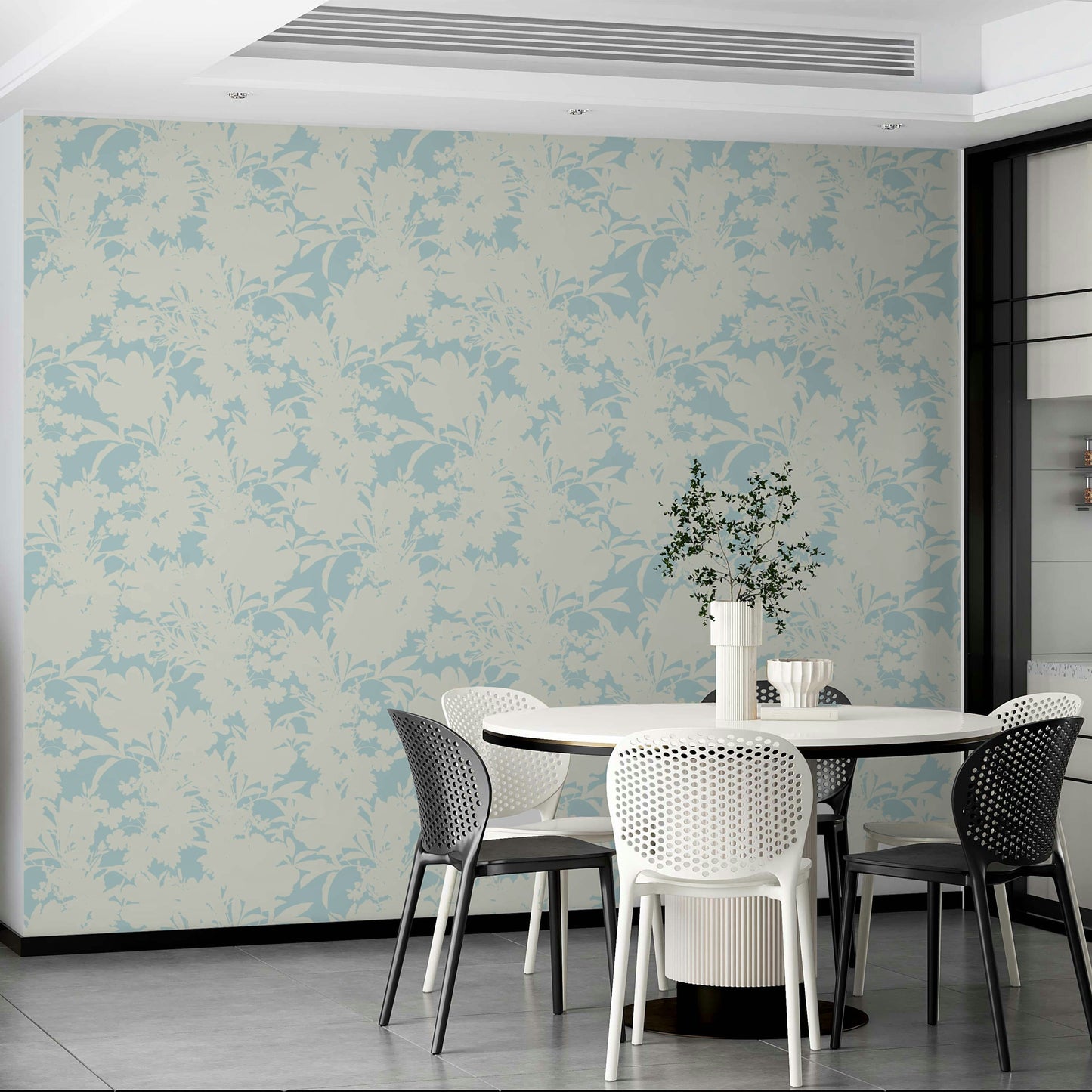 Contemporary floral wallpaper





