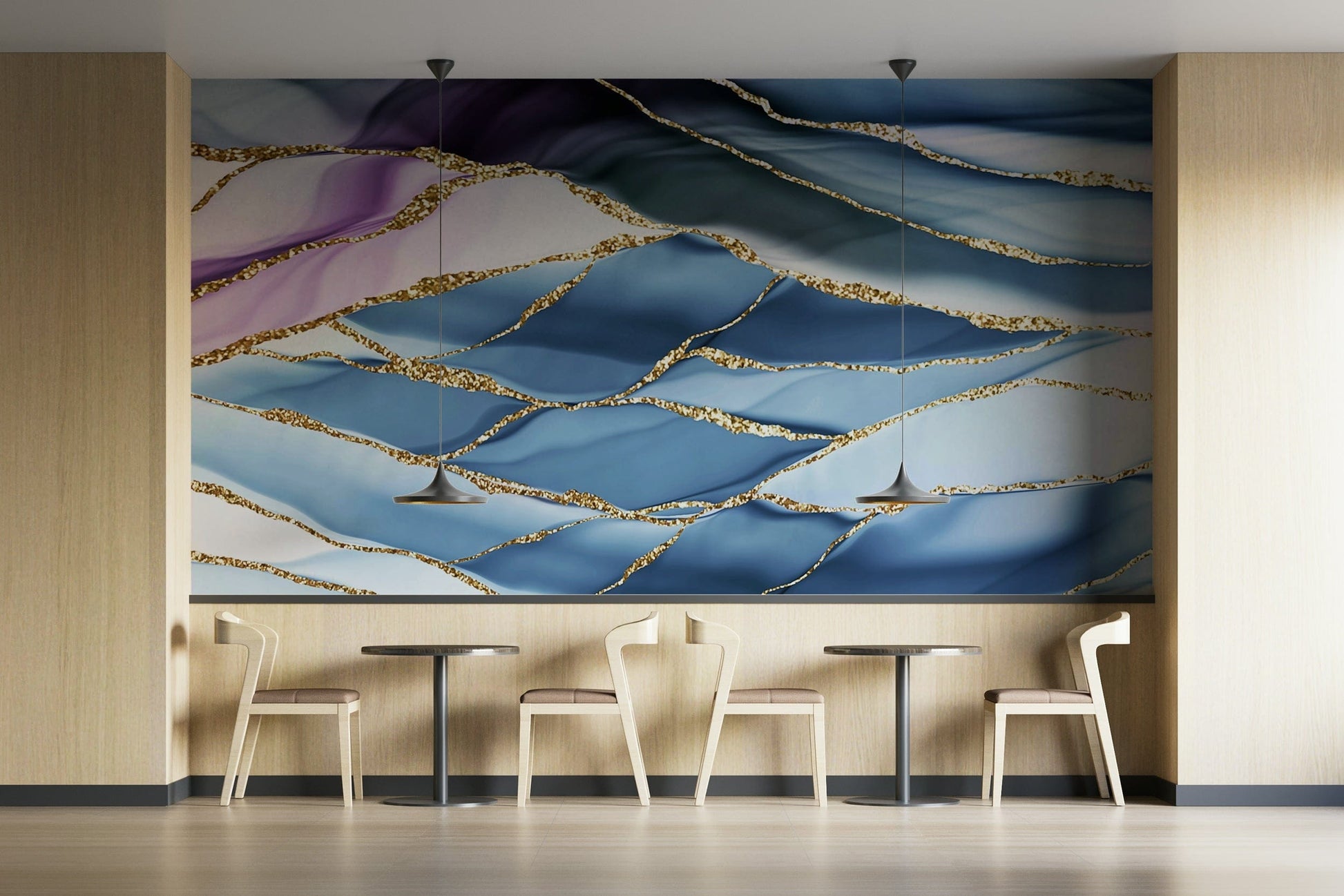 The wallpaper is perfect for an accent wall.

