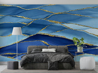 A close-up of the delicate gold and azure texture.

