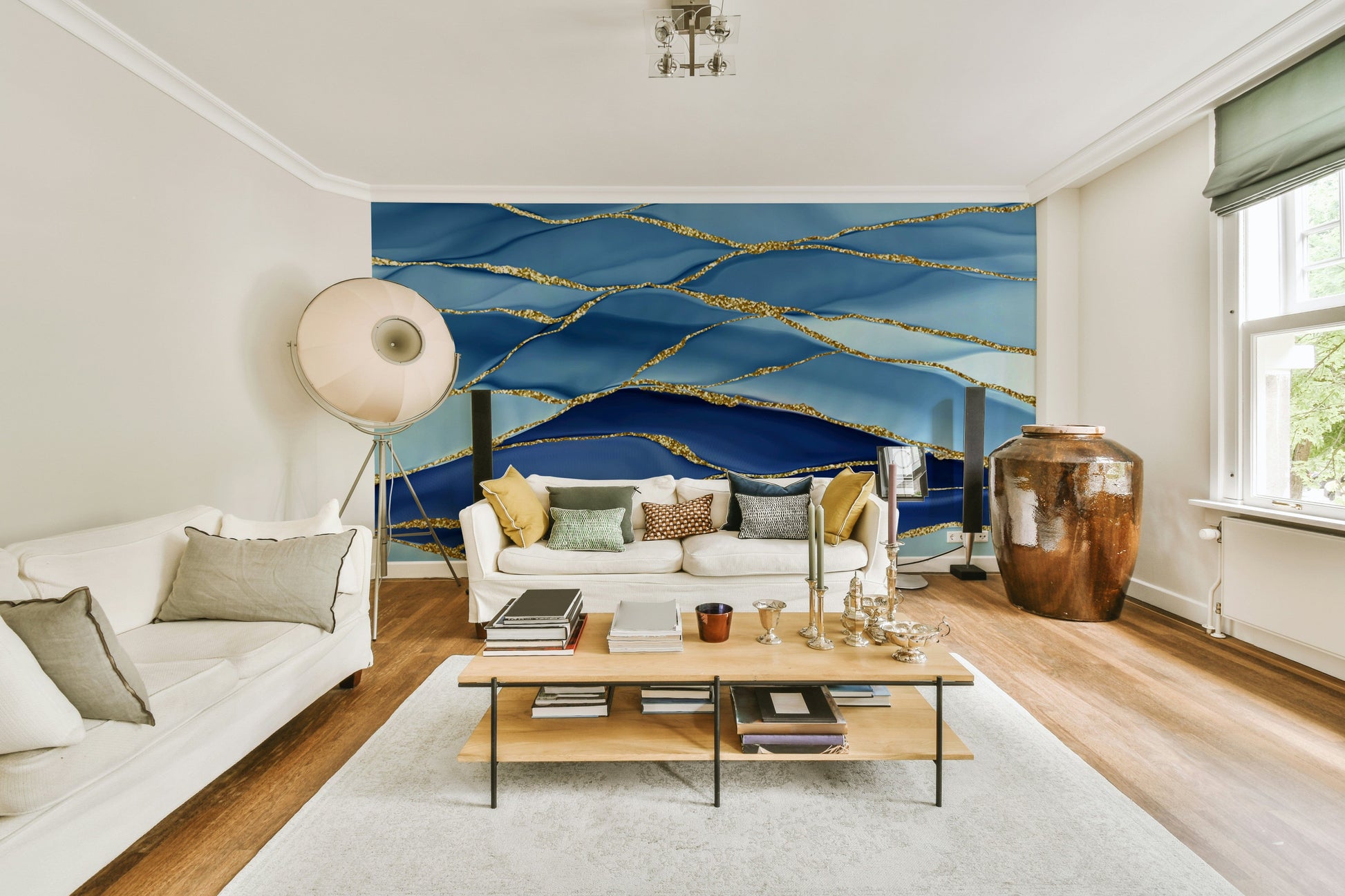 A seamless pattern for a living room or bedroom.

