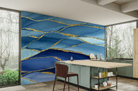 The mural has a modern, chic feel.

