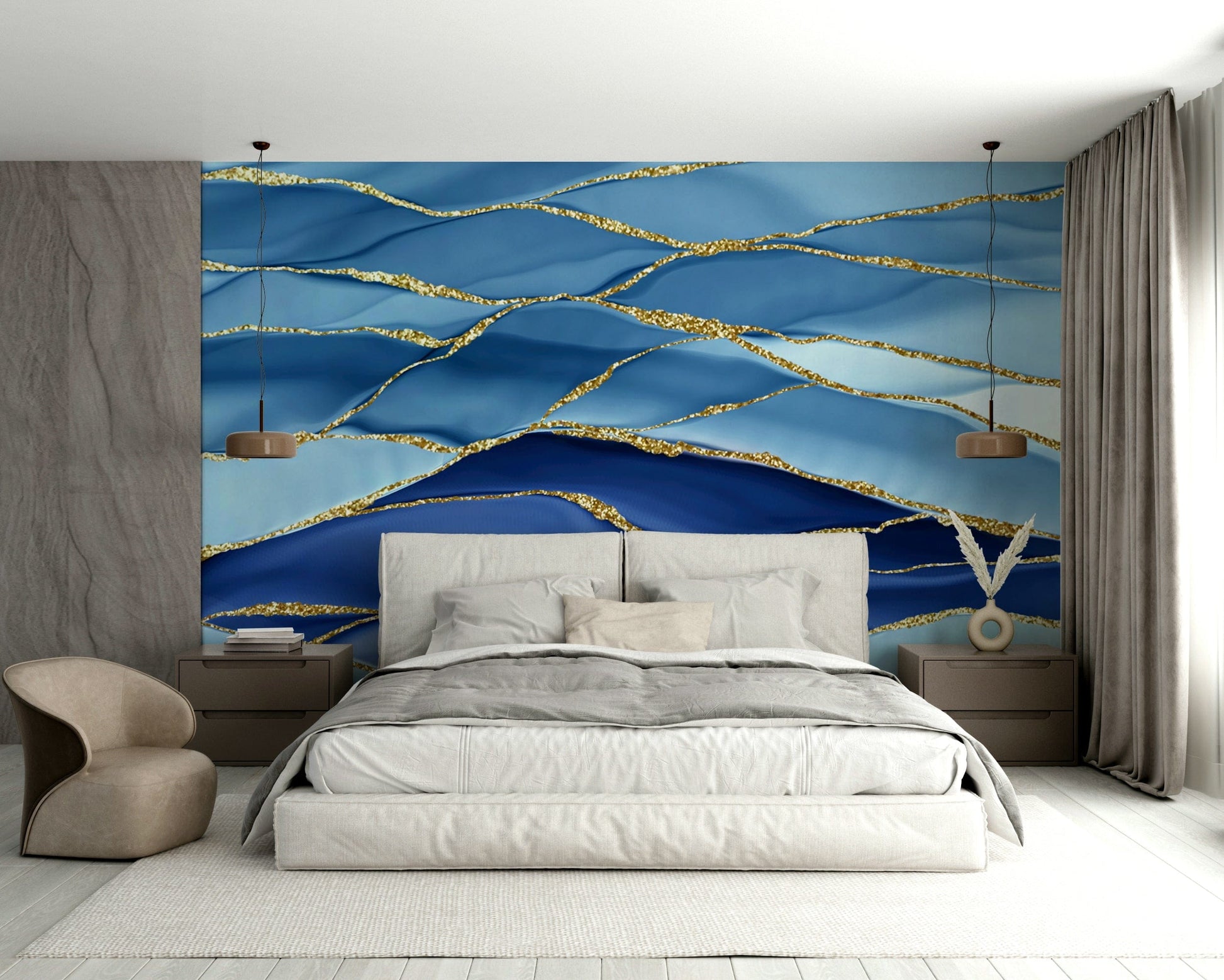 A sophisticated and luxurious wall covering.

