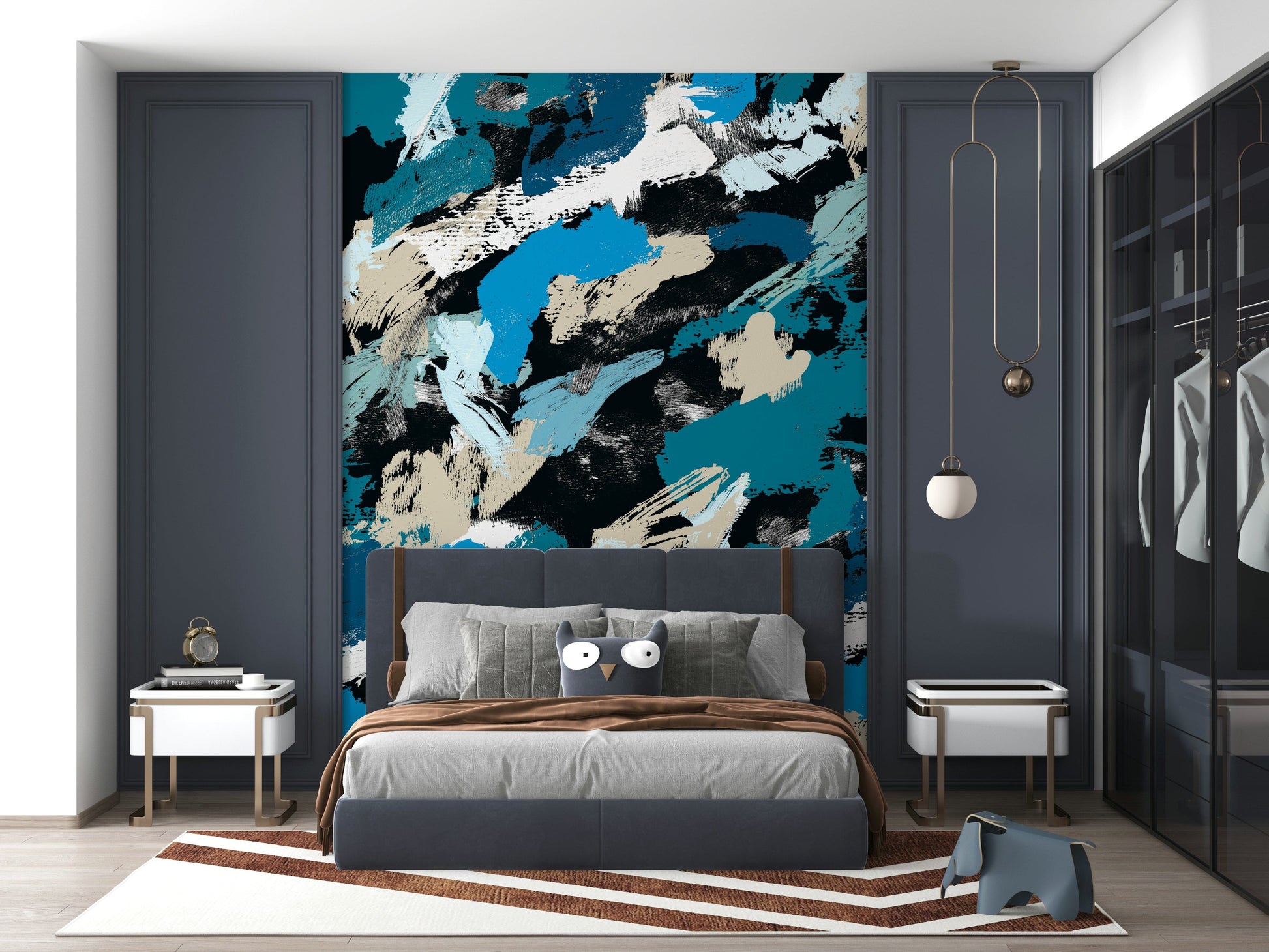 A classic abstract painting wallpaper for walls.

