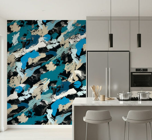 A contemplative subtle color wallpaper mural for a feature wall.

