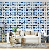 The room feels serene and chic due to the clean design.

