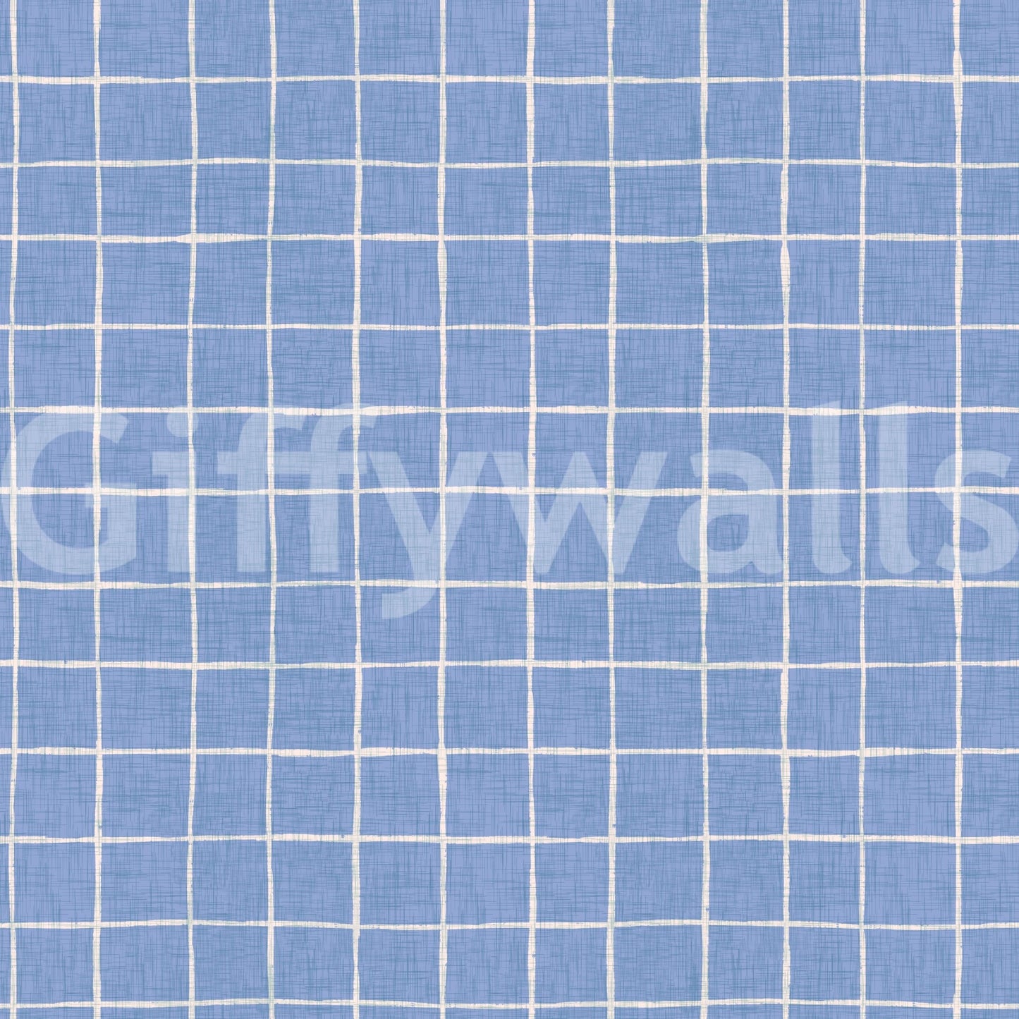 Blue Linen Check Wallpaper⁠