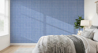 Blue Linen Check Wallpaper⁠