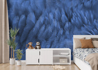 Blue Macaw Feather Wallpaper Murals - Giffywalls