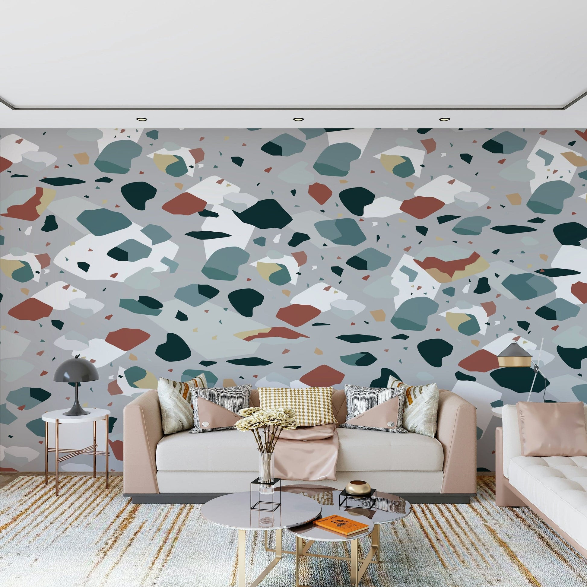 A serene modern pattern wall mural for your decor.
