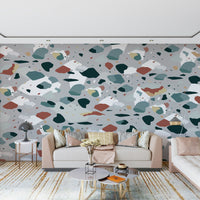 A serene modern pattern wall mural for your decor.
