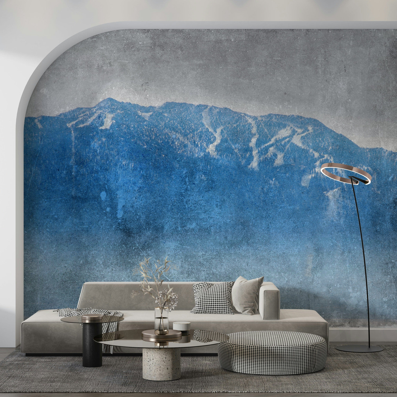 Blue Mountain Vista Wall Mural -2671431