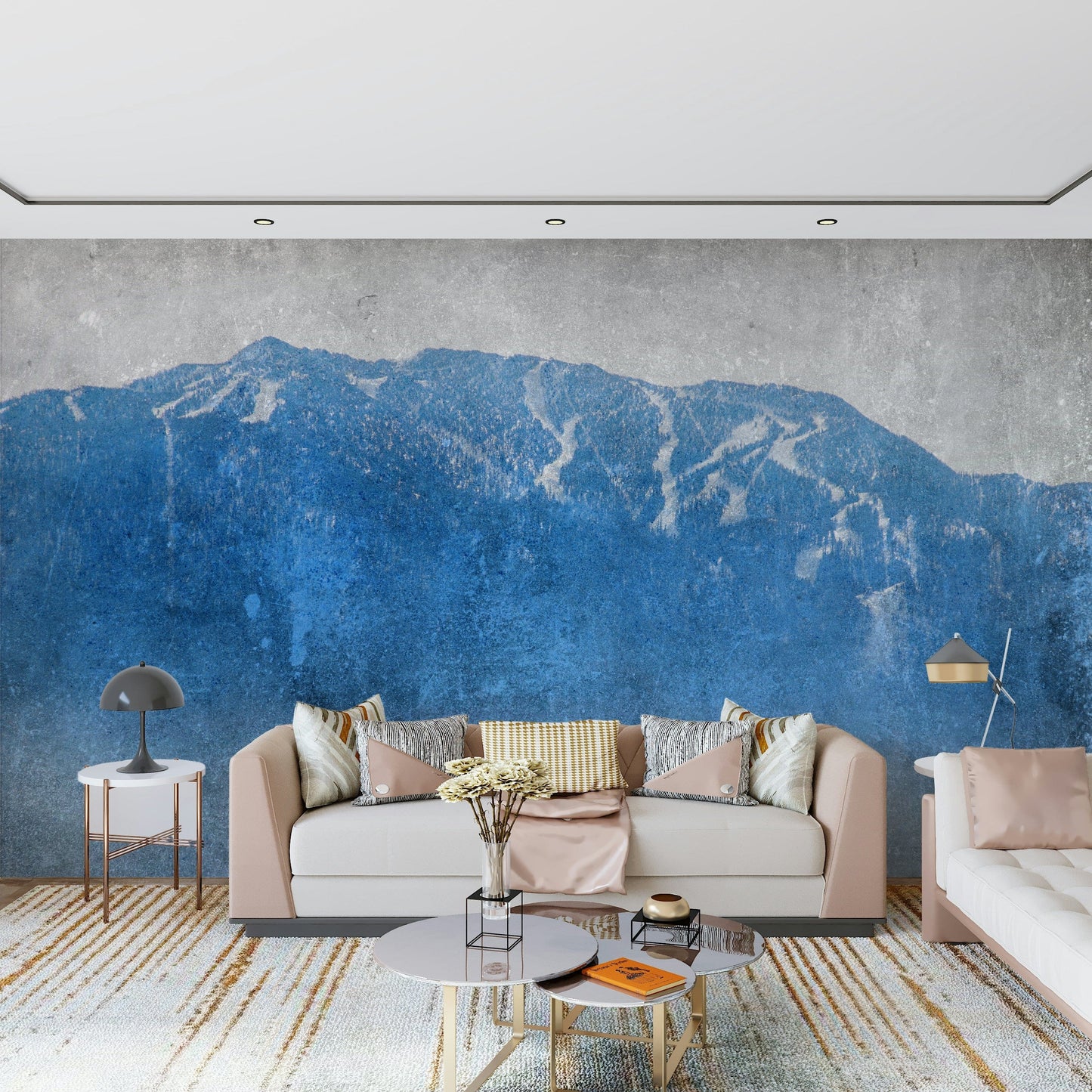 Blue Mountain Vista Wall Mural -2671431