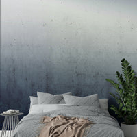 The mural has a cool, contemporary feel.

