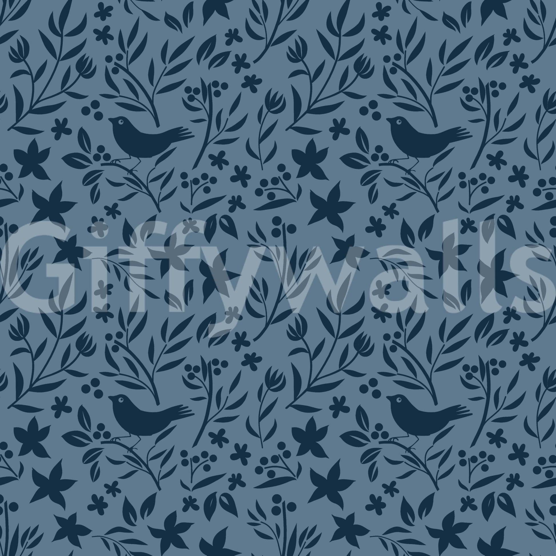 Earthy Scandinavian Folk Bird Botanical, decorative leaves, stylish home.