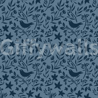 Earthy Scandinavian Folk Bird Botanical, decorative leaves, stylish home.