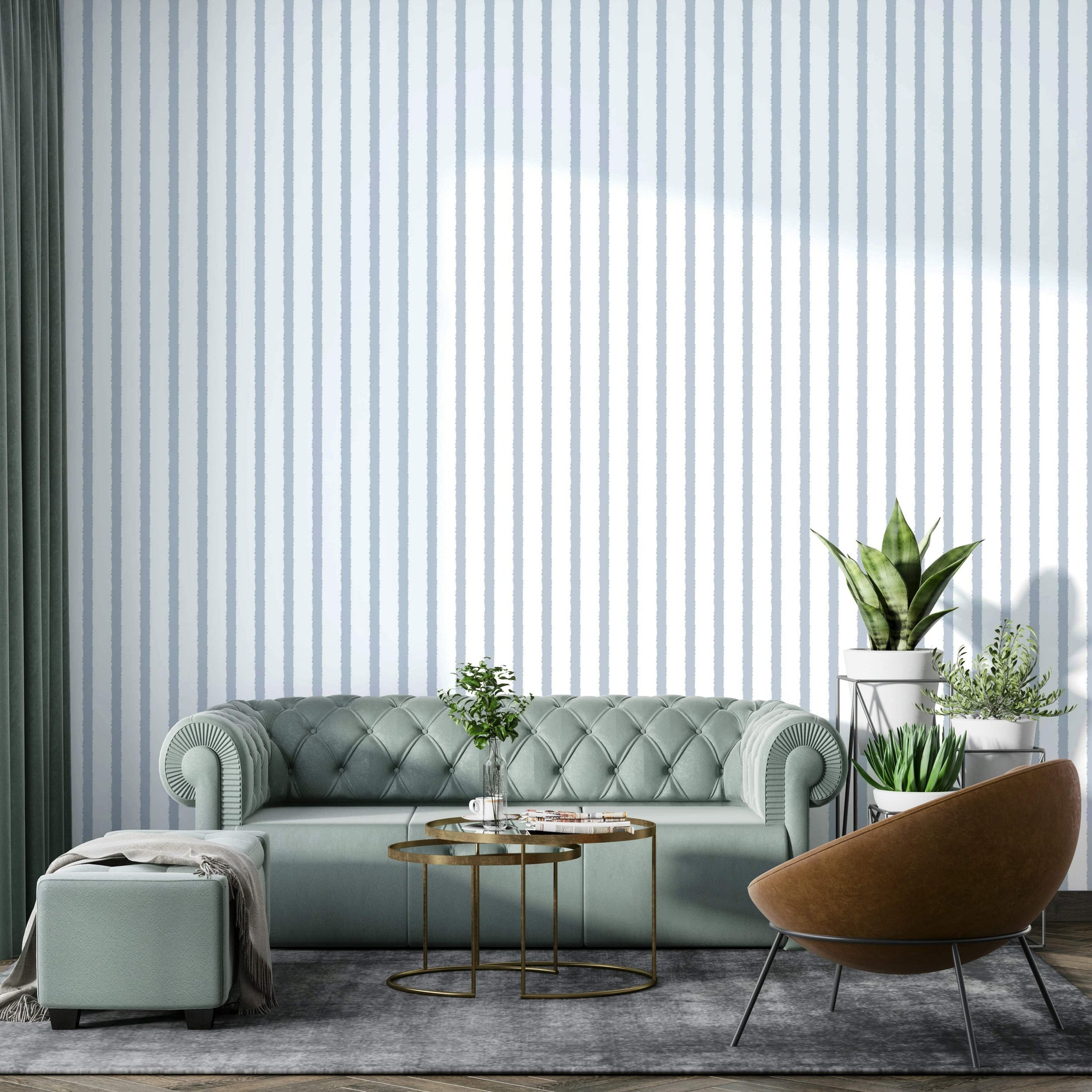 A calming serene design wallpaper mural that defines a space.

