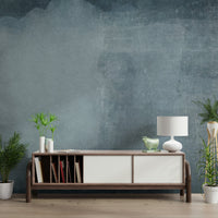 An artistic soft focus mural on minimalist wallpaper.