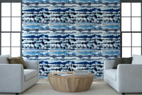 Blue Tide Wallpaper detail showing the rich ink-wash effect in shades of blue.