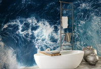 Ocean-inspired blue water wallpaper style
