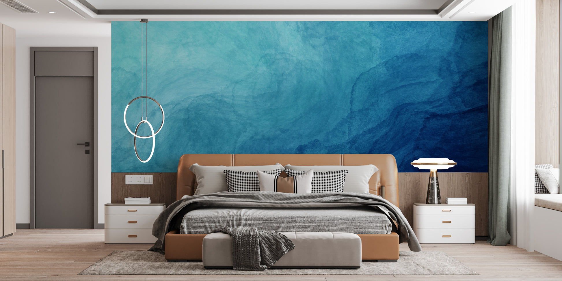 Bedroom Elegance: Ocean Explosion Wallpaper for Walls
