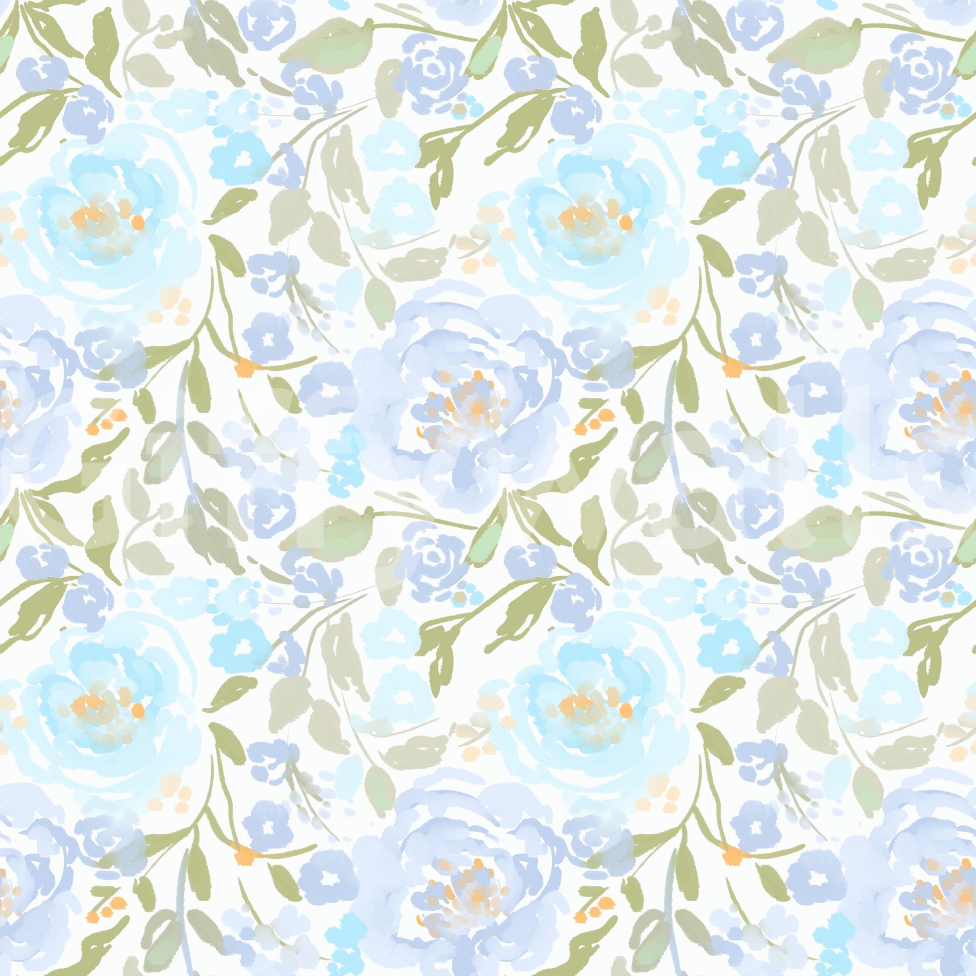 A calming floral design wallpaper mural that defines a space.

