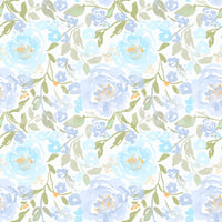 A calming floral design wallpaper mural that defines a space.

