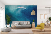 Blue Watercolor Liquid Paint Wallpaper - Giffywalls