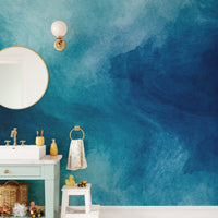 Blue Watercolor Liquid Paint Wallpaper - Giffywalls