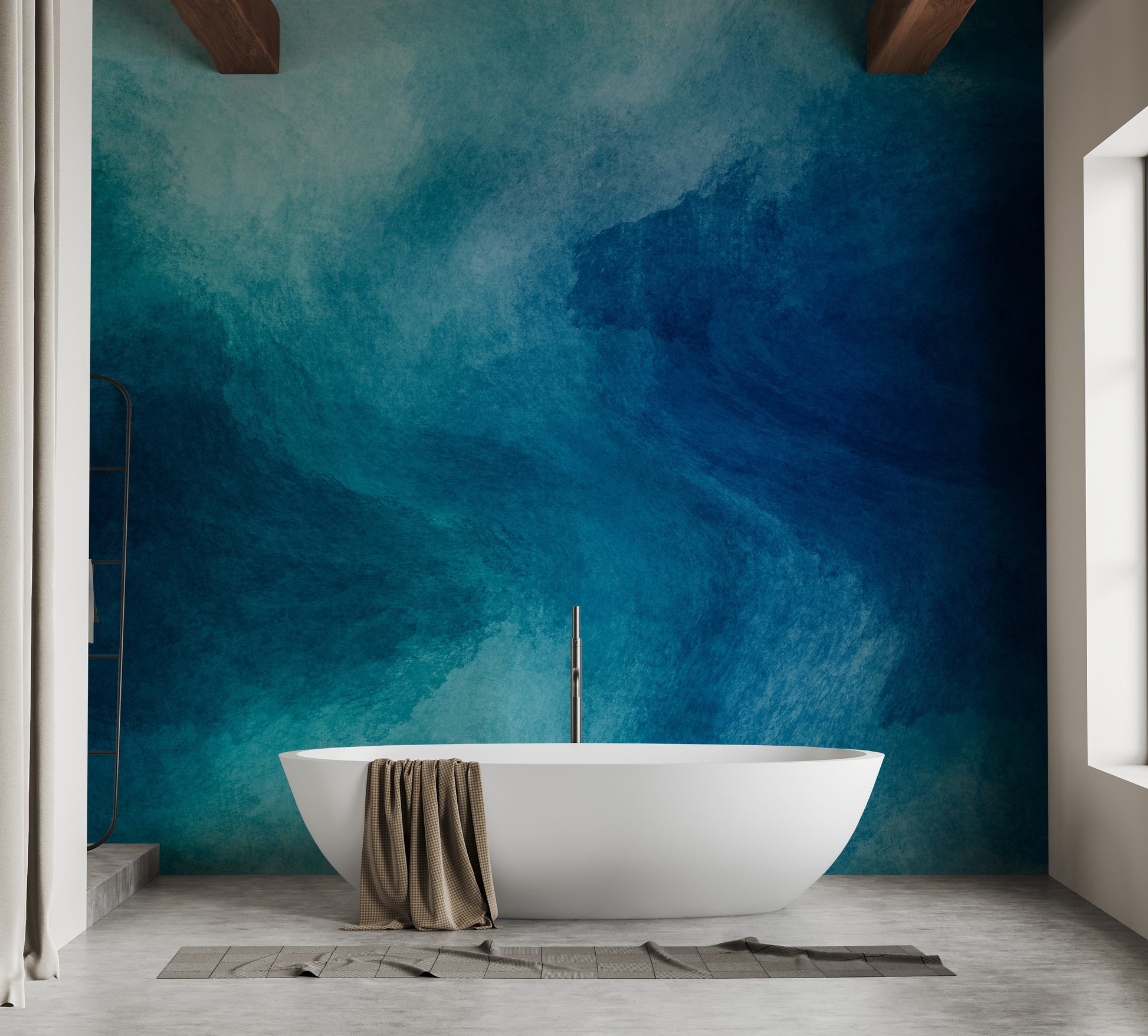 Elegant blue watercolor paint wallpaper