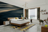 A beautiful abstract wave wallpaper mural for a modern home.

