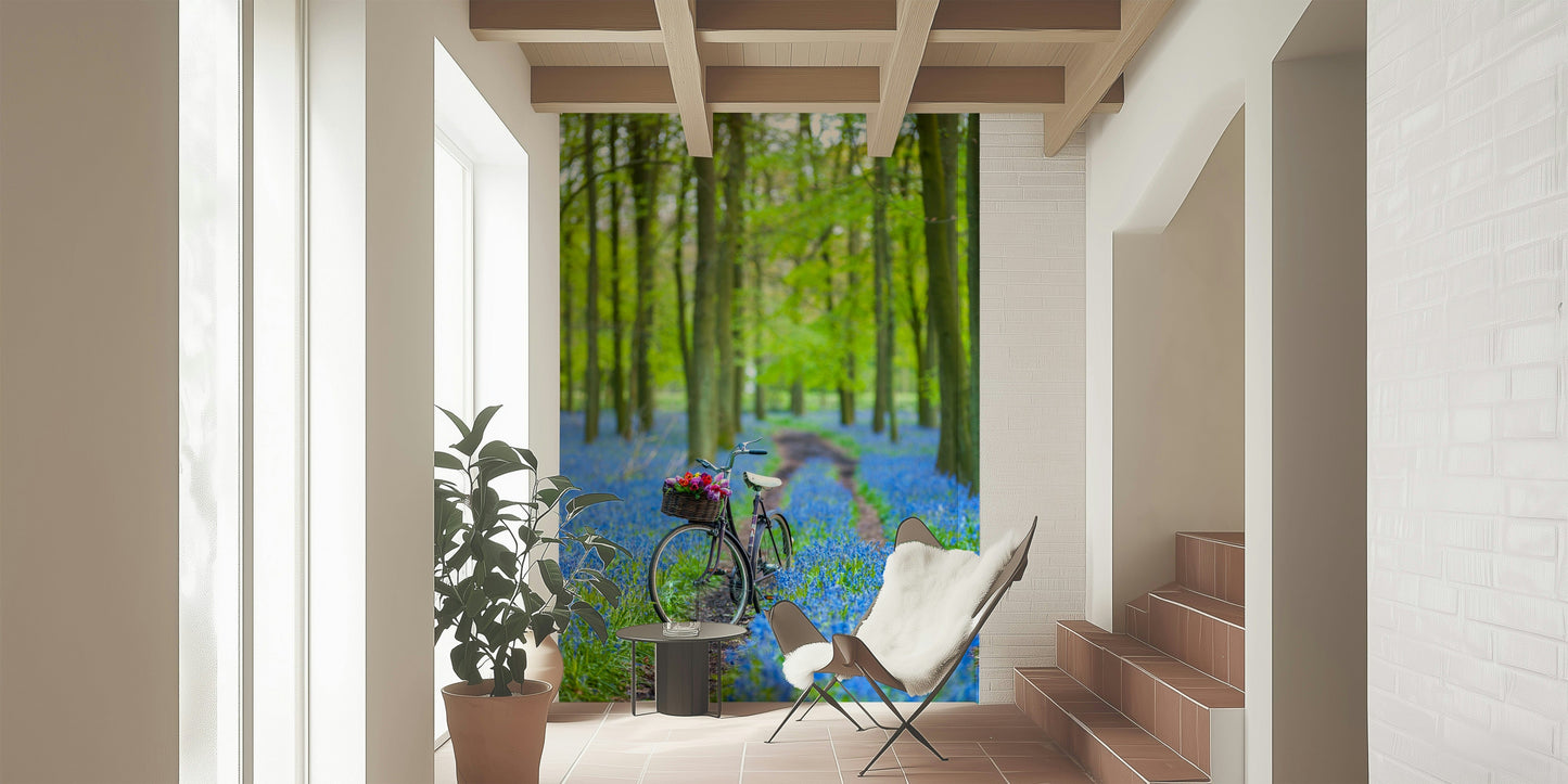 Forest Path Discovery enchanting nature trail wall mural.