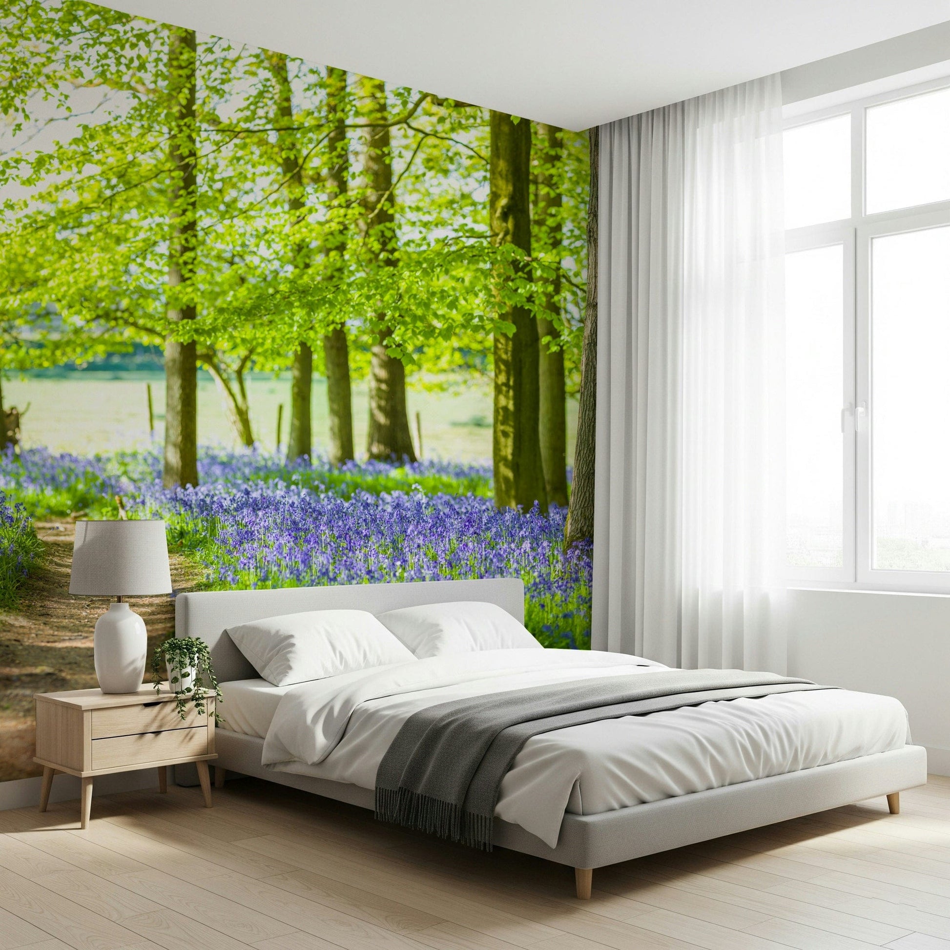 Bluebell Wonderland mural wallpaper nature beauty lush flora