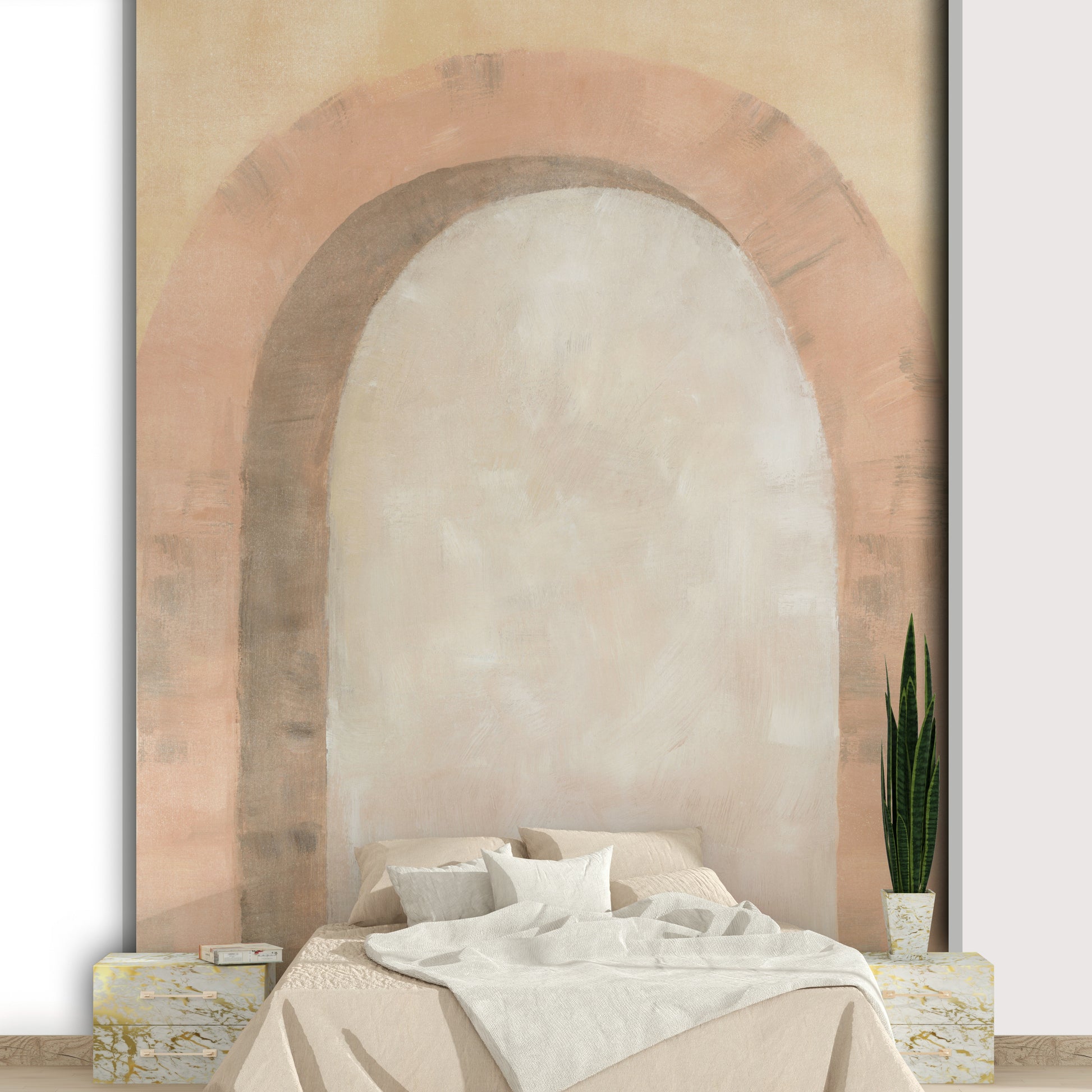 Blush and beige archway pattern

