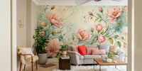 Blush Bloom Rhapsody wallpaper with graceful floral art

