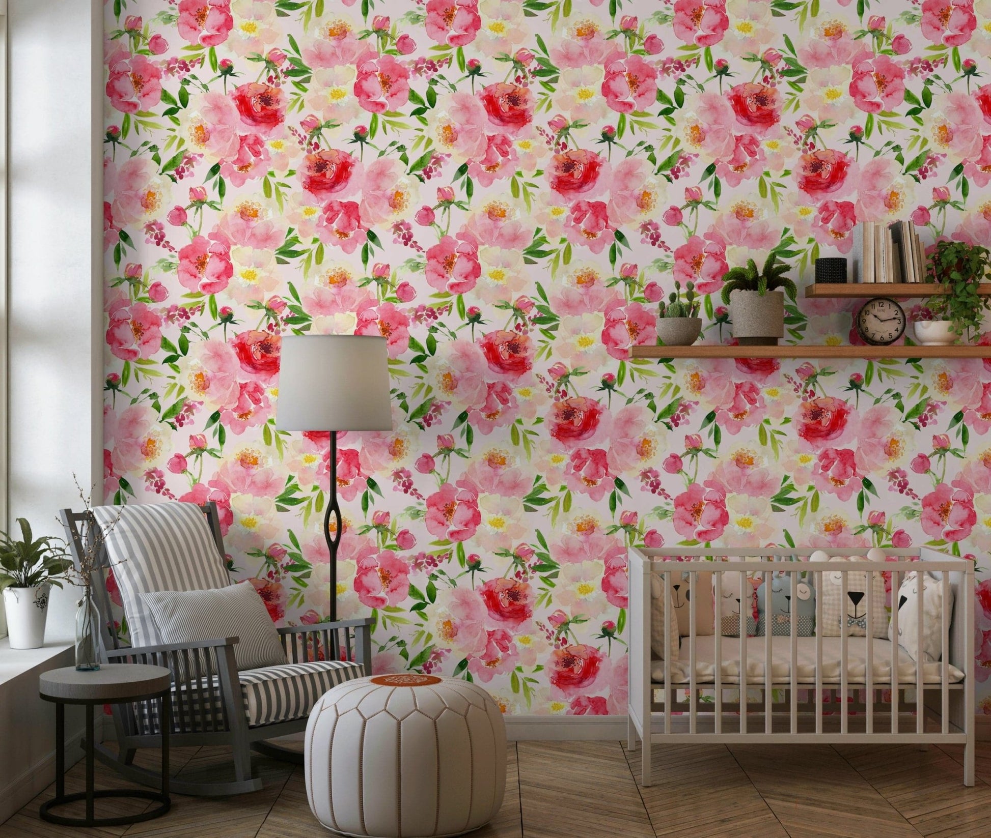 Blush Bloom Watercolor Wallpaper⁠