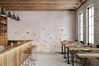 Soft pink floral wallpaper for walls

