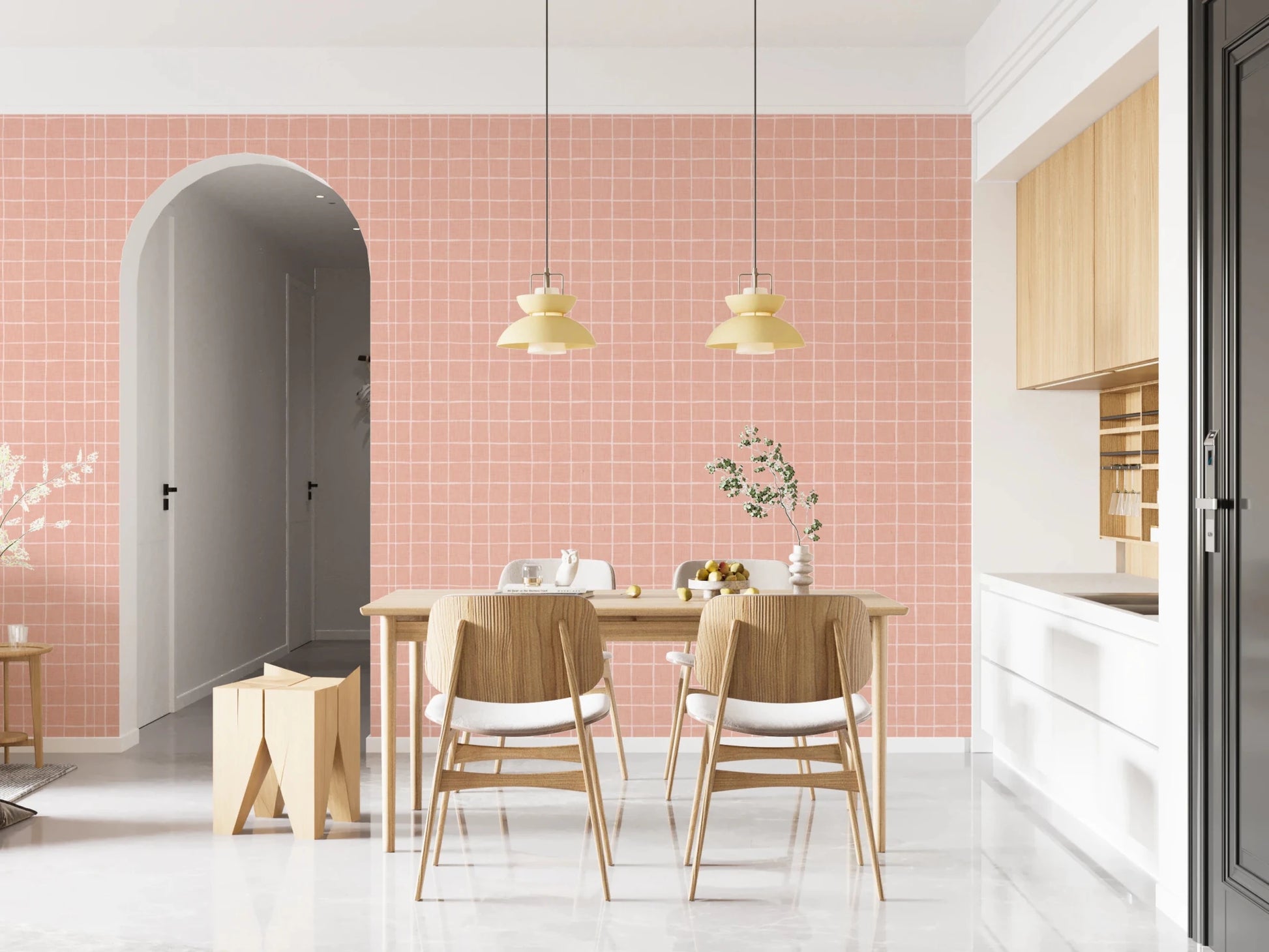 Blush Check Wallpaper⁠