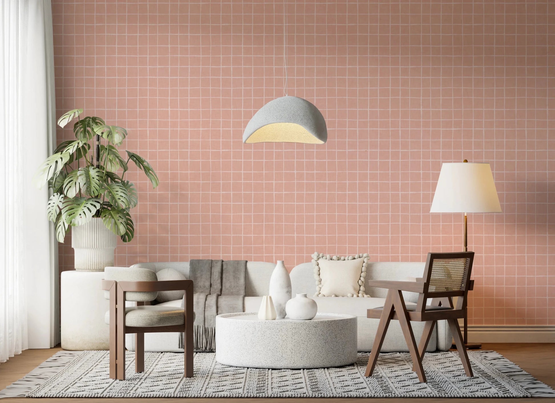 Blush Check Wallpaper⁠