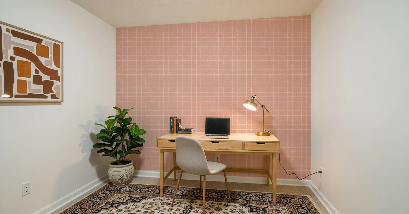 Blush Check Wallpaper⁠