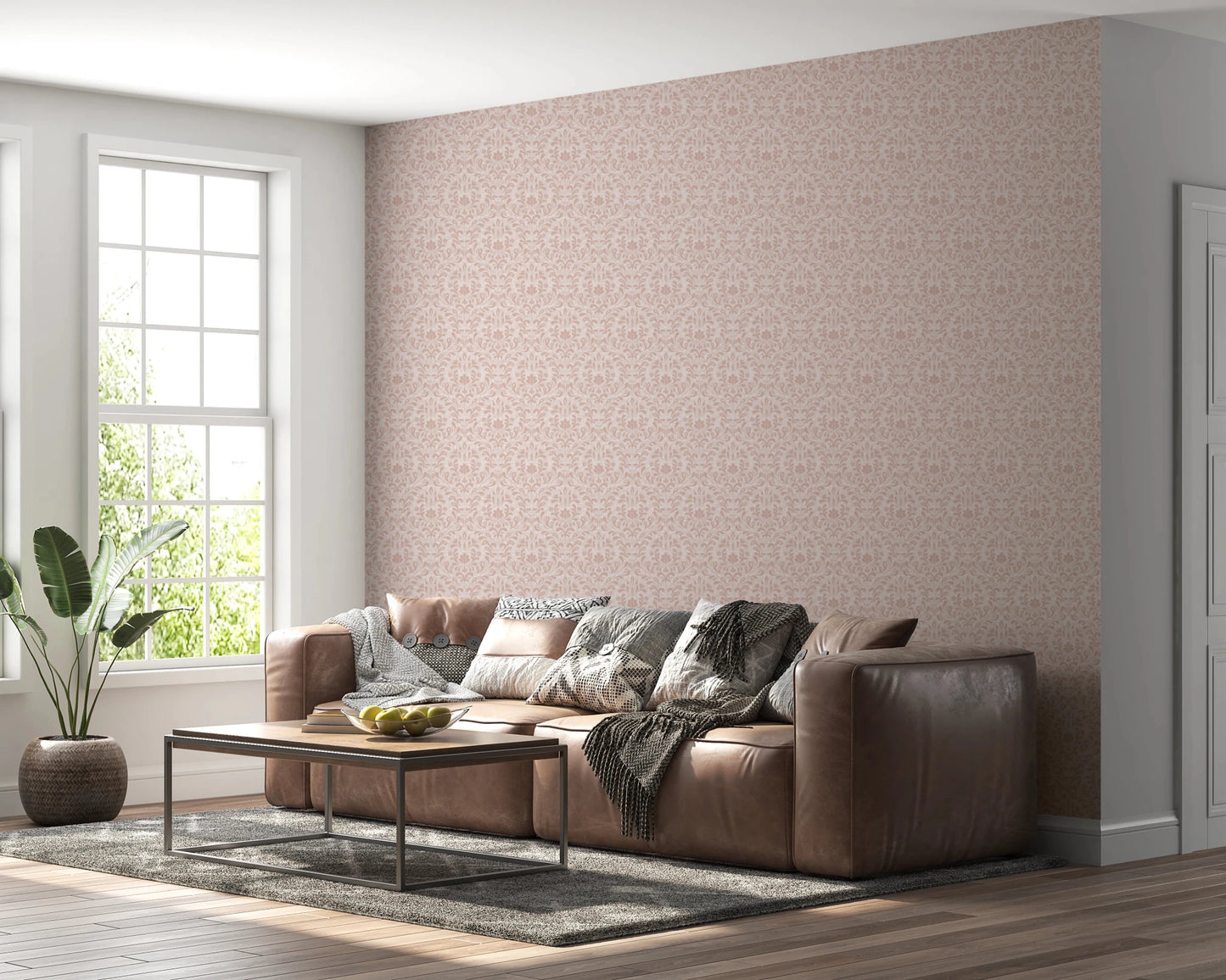 Blush Damask Dream Wallpaper⁠